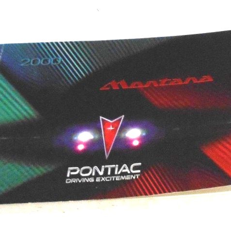 2000 PONTIAC MONTANA OWNER'S MANUAL 3/PC.SET & BLACK PONTIAC FACTORY CASE - Picture 4 of 6