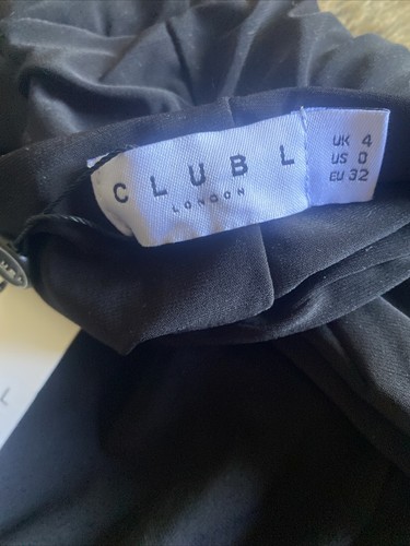 Black Halter Neck Jumpsuit Club L Size UK4/6 BNWT - Picture 4 of 4