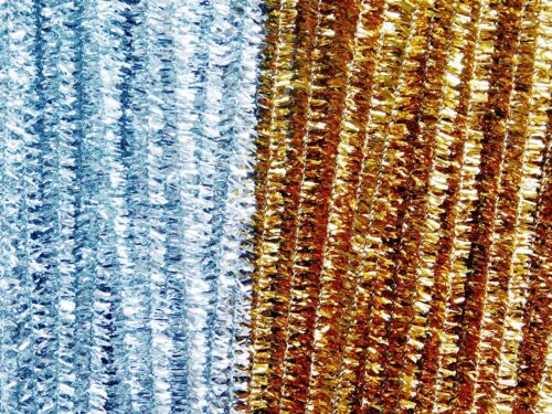 Increíbles artes y artesanías oro y plata oropel limpiadores de tuberías tallos 30cm 100 piezas - Imagen 2 de 2