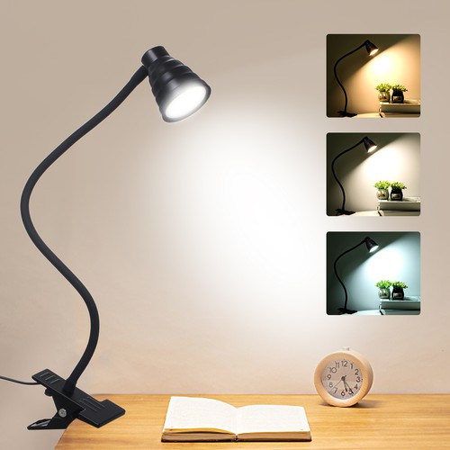 Desk Flexible 360° Clip Lamp Bed Desktop Clamp Light 24LEDs Clip-on Table Lamp - Picture 4 of 13