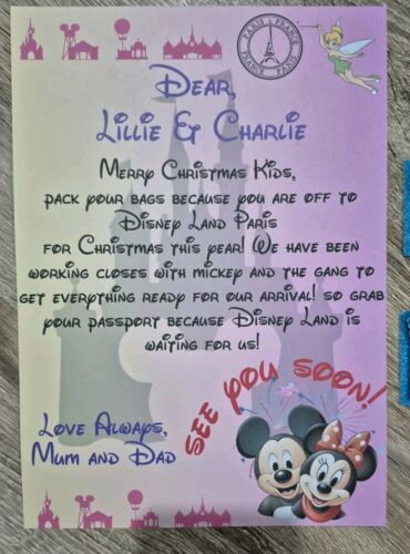 DISNEYLAND PARIS - GIFT REVEAL TICKET - Picture 2 of 5