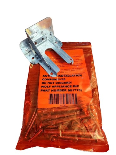 Wolf Professional Range Anti-Tip Wall/Floor Bracket Installation Kit/Parts NEW!.