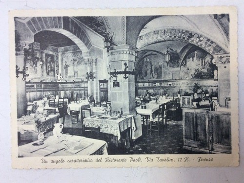 Postal de colección Paoli Antico Ristorante Fierenze borde festoneado no publicada - Imagen 1 de 12
