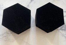LOT of 2, Octagon Black Velvet jewelry display boxes Business Deals Sales Buys