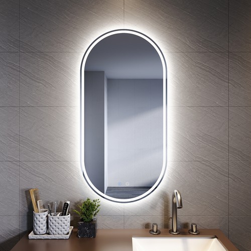 900x450mm Back&Front LED Light Bathroom Mirror - 450 / 900 - Picture 4 of 18