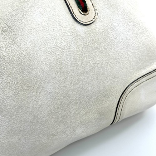 GUCCI Shoulder Bag Purse Sherry Line Princy Leather White Auth - Picture 21 of 24