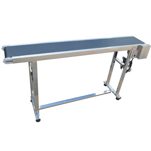 PVC Belt Electric Conveyor Machine With Stainless Flat Small Conveyor 59" L - Picture 4 of 8