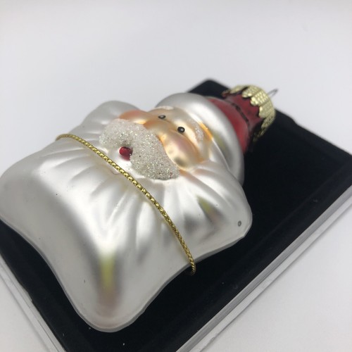 Vintage Blown Glass Santa Claus Ornament Christmas Star Shaped Head Face Tree - Picture 2 of 8