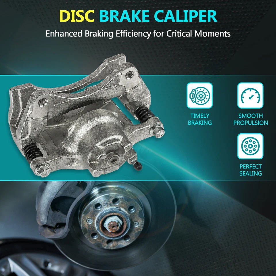 Par de 2 pinças de freio dianteiro com suporte para Chrysler 200 Dodge Jeep Patriot 07-17 - Imagem 4 de 4