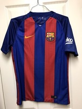 NWOT 2016/17 FC Barcelona Home Jersey Medium Nike Rare No Qatar Sponsor M
