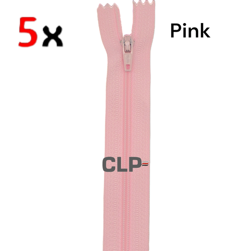Nylon Zips No3 Closed Ended 6"- 24" Multi-colours 5 per pack Cushions Clothing+ - Picture 20 of 26
