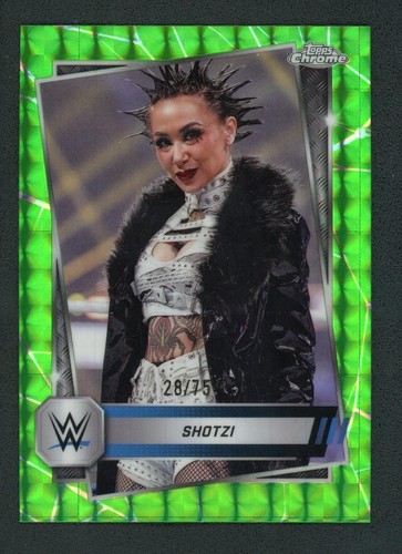 2025 SHOTZI 28/75 TOPPS CHROME SMACK DOWN GEOMETRIC GREEN