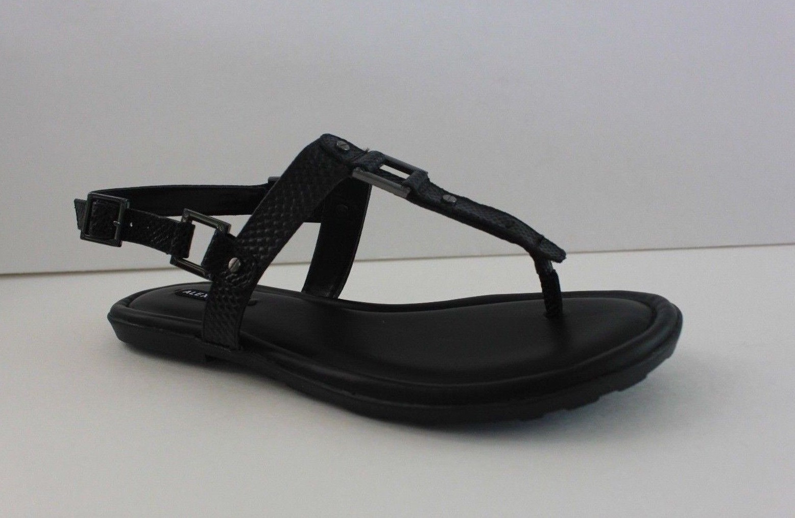 Alex Marie tamaño 5.5 6.5 M Negro De Cuero Calzado Sandalias planas para mujer Estampado de lagarto Alex Marie tamaño 5.5 6.5 6.5 6.5 M Negro De Cuero Calzado Sandalias planas para mujer Estampado de lagarto Precio al por mayor y calidad confiable.