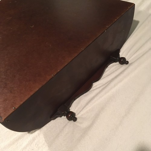 Vintage Small Butler Curved Glass Curio Display Case Mirror Wall Shelf Cabinet - Picture 11 of 13