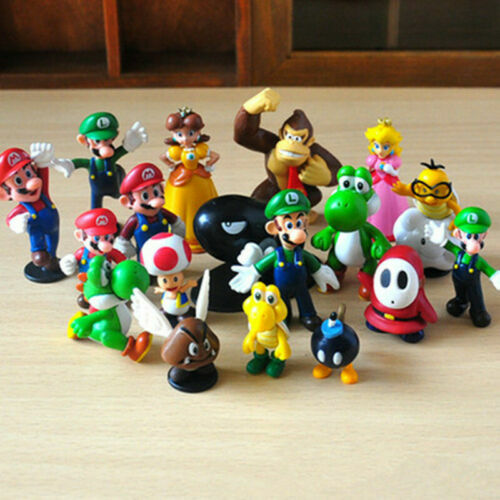 Super Mario Bros Yoshi Toad Princess Peach Wario Figure Toy Game Doll Gift 5” - Picture 3 of 31