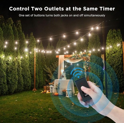 Außen Fernbedienung 3-polige Steckdosen, Funk Fernbedienung Lichtschalter Steckdosen - Bild 8 von 9