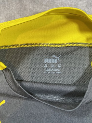 Puma Borussia Dortmund T-Shirt - Gray and Yellow Size XXL - Picture 2 of 6
