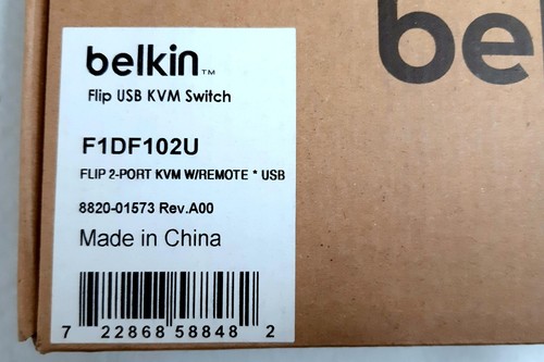 Belkin Flip 2-port USB + VGA KVM Switch mit Wired Remote F1DF102U+Kabel / NEU - Bild 5 von 5