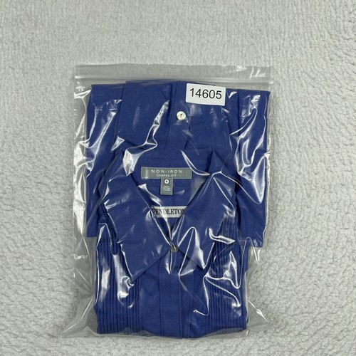 Pendleton Shirt Womens Size 6 Blue Cotton Non Iron Shaped Fit Career Workwear - Picture 13 of 13