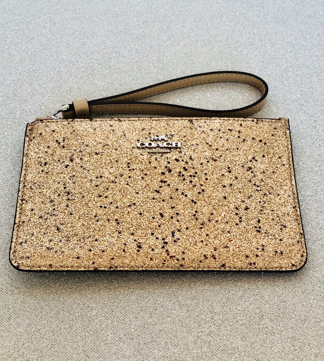 New In Box Coach Star Glitter Small Wristlet, Gold | eBay