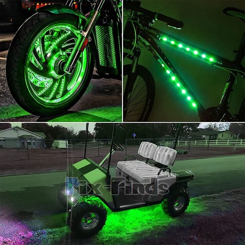 12/18Pcs LED Strip Under Car Tube Underglow Underbody Waterproof Neon Lights Kit - Picture 18 of 53