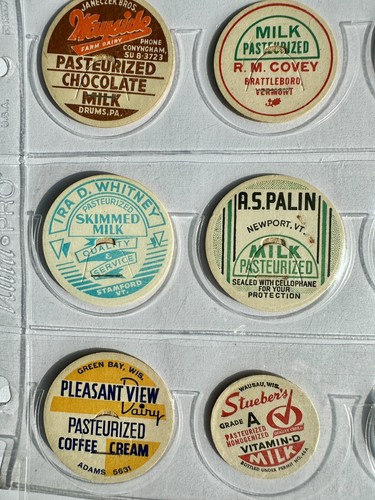 Vintage verschiedene Milchflaschenverschlüsse Posten 20 Stück - Bild 4 von 12