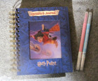 Vintage Harry Potter Quidditch Journal w/ Gel Pens (2) 2000 by Hallmark
