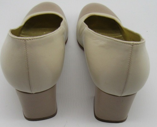 BRUNO MAGLI beige cap toe heels sz 8 - Picture 4 of 7