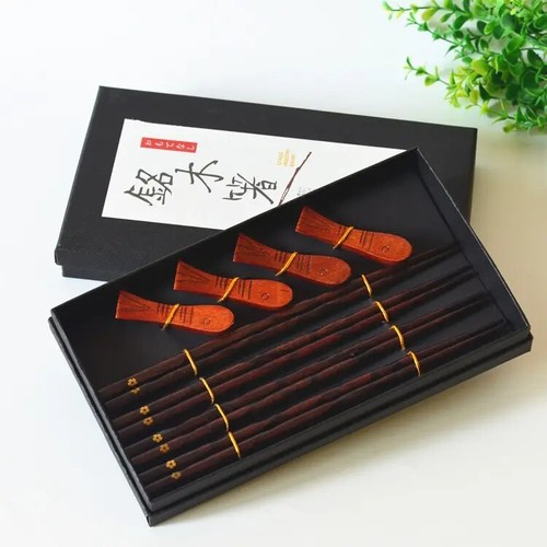 Custom Natural Wooden Chopstick Set - Picture 4 of 15