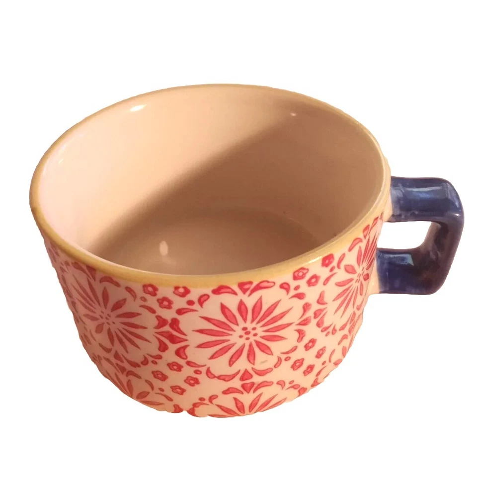 Taza Pier 1 Importaciones Gres Apilable Marroquí Boho Taza Báltico Rojo Amarillo Azul Foto 2 de 4