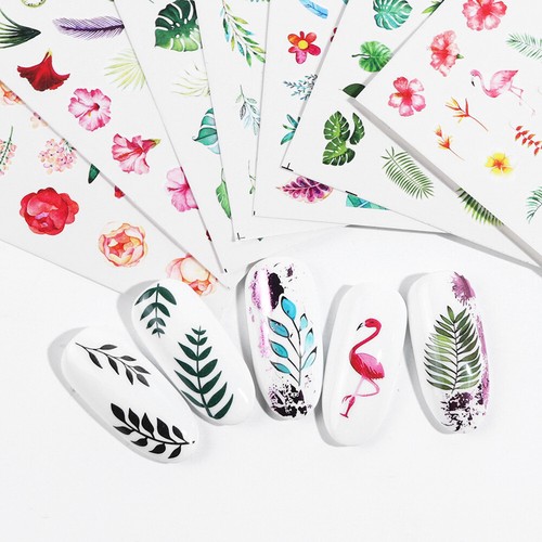 Nail Art Sticker Water Transfer Decals Flower Leaf Summer DIY Manicure Decor AU_ - Bild 6 von 45