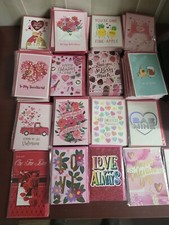 190 Retail Ready Valentine Greeting Cards & Envelopes 17 Designs in Sleeves