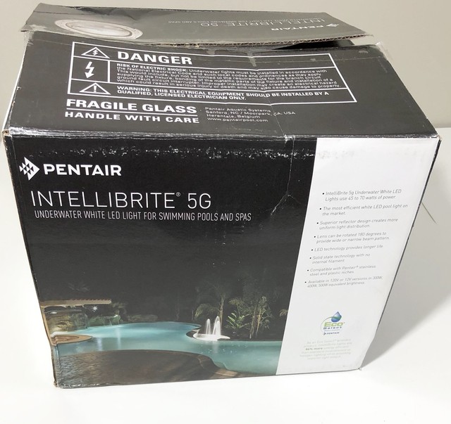 Pentair 601206 Intellibrite 5g White Underwater Led Pool Light 12 Pentair 601206 Intellibrite 5g White Led Pool Light 12v 50 Cord