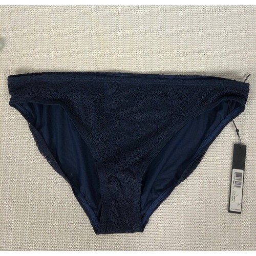 Ivanka Trump Womens Bikini Bottoms Size L Navy Blue Eyelet Lace New with Tags - Picture 2 of 12