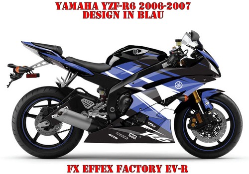 KIT GRÁFICO DECORACIÓN FÁBRICA FX EFFEX YAMAHA YZF R1 & R6 EV-R B - Imagen 7 de 8