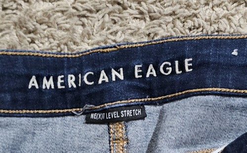 American Eagle Jeans Jegging Womens 10 Long 🔥 BLUE Next Level Stretch Denim EUC - Picture 7 of 10