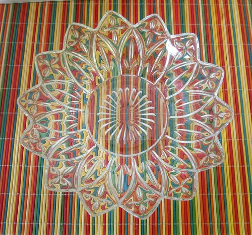 Vintage 40's Federal Glass Bowl 8.25" Petal Pattern