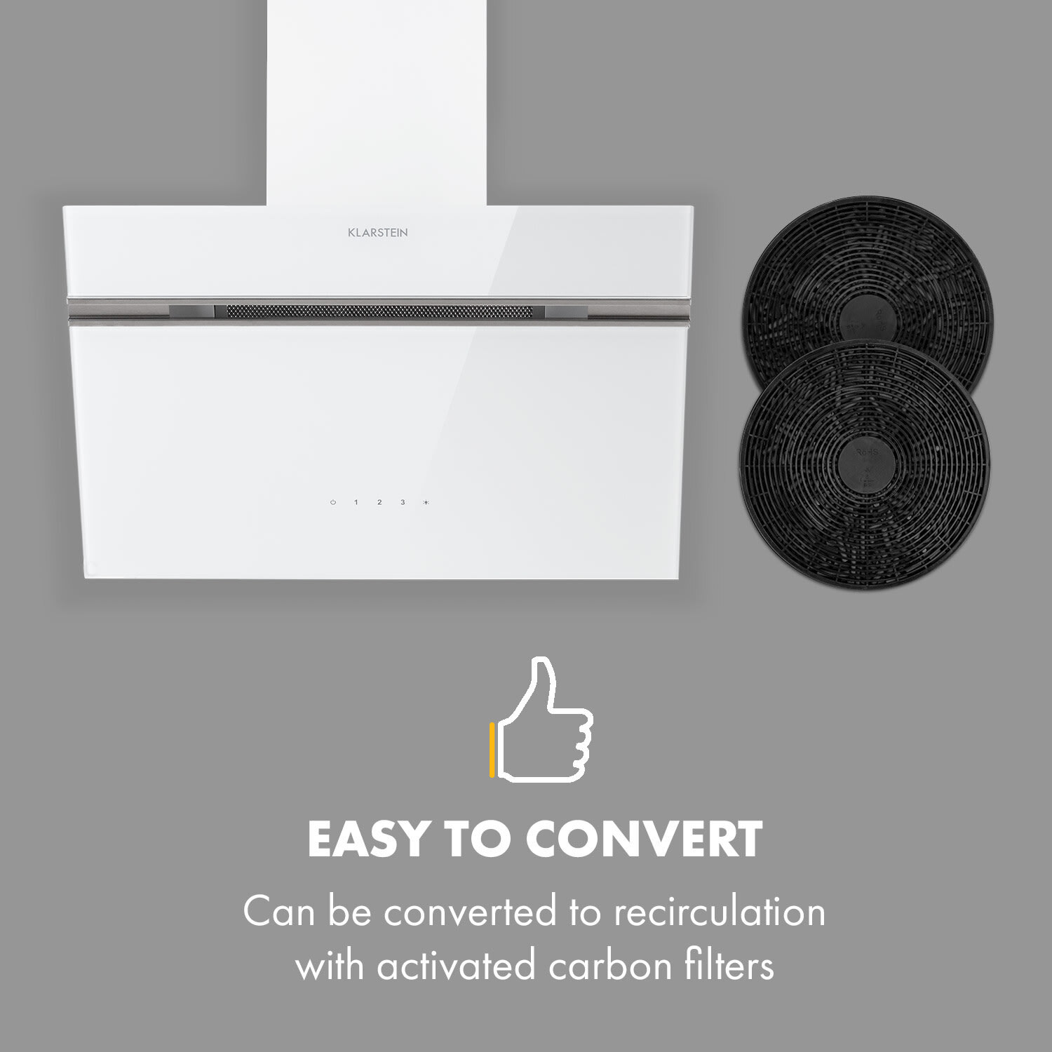 Cooker Hood 60cm Angled Extractor Fan Chimney Hood Kitchen Stainless