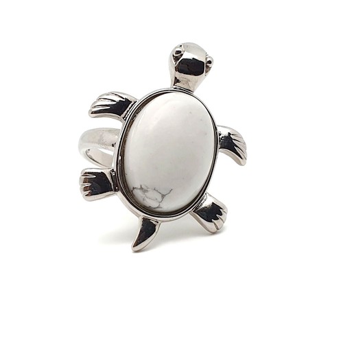 Tortoise Ring Gemstone Cocktail Boho Chakra Crystal Adjustable Silver Plated - Picture 66 of 99