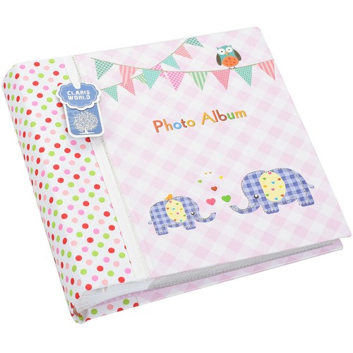 Photo Album Slip in Memo Baby Boy & Girl Pink & Blue 6x4'' x 200 Hold Woodland - Picture 5 of 39