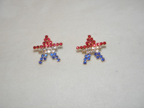PENDIENTES ESTRELLA ESTADOS UNIDOS DEMÓCRATA O REPUBLICANO 4 DE JULIO DÍA CONMEMORATIVO NUEVOS - Imagen 2 de 3