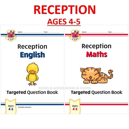 New Reception Ages 4-5 English Maths Targeted Question Books with Answer 2022 - Picture 1 of 24