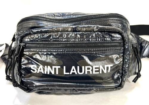 Bolso cinturón camuflaje estampado logotipo Saint Laurent - Imagen 3 de 9
