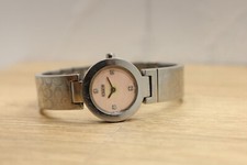 Coach WOMENS Bangle watch Swiss made 0185 Pink MOP Diamond Dial New Batt 6.5"