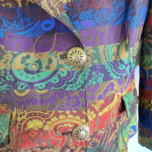 CHAQUETA BLAZER NINIVAH KHOMO MULTICOLOR MUJER VINTAGE TALLA GRANDE - Imagen 5 de 8