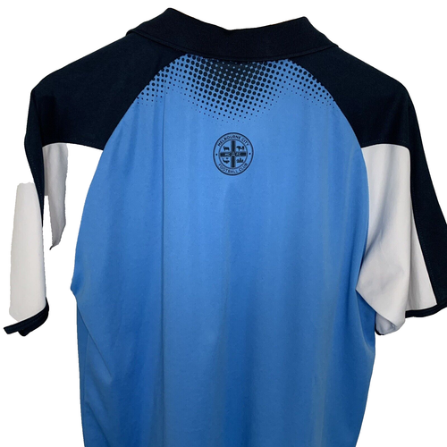Melbourne City Polo Hombre Medio Azul A-league Fútbol Manga Corta - Imagen 3 de 4