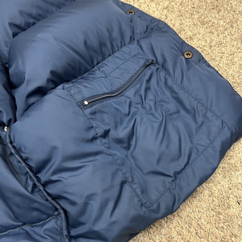 LL Bean Goose Down Vest Mens Medium Green Pearl Snap Outdoors Hiking Gorpcore - Picture 7 of 7