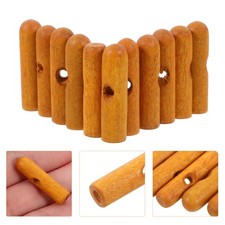 10 Pcs Umbrella Tail Beads Replacement Wood Straight Cover Parts