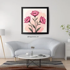Pink Flower Wall Art | Botanical Watercolor Print | Digital Download Printable