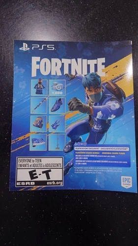 Fortnite Flowering Chaos Bundle PS5 Playstation  Code Key (US) Unscratched  NEW